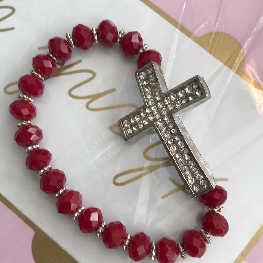 Bracelet Cross Rhinestone 💎